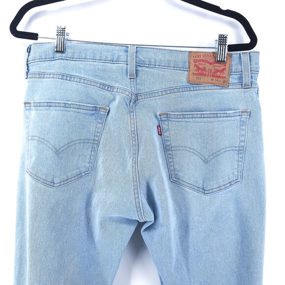 Levis Women 511 All Season Tech Comfort Stretch Lightwash Distress Classic 31x29 - Picture 12 of 14